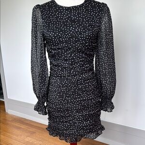 Vici Black and White Long Sleeve Dress